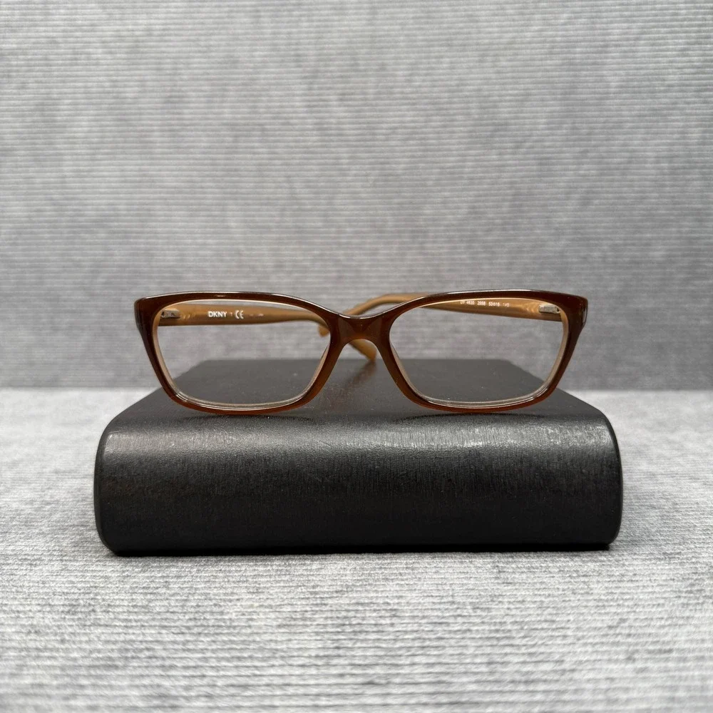 DKNY‎ Brown Rectangular Y2K Eyeglass Frames DY 4630 3558 53-16-140